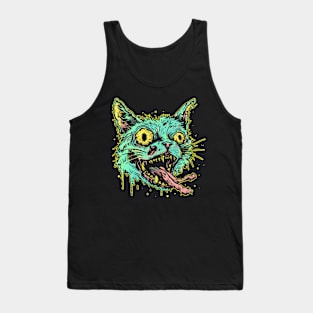 Creepy Cat Zombie Tank Top